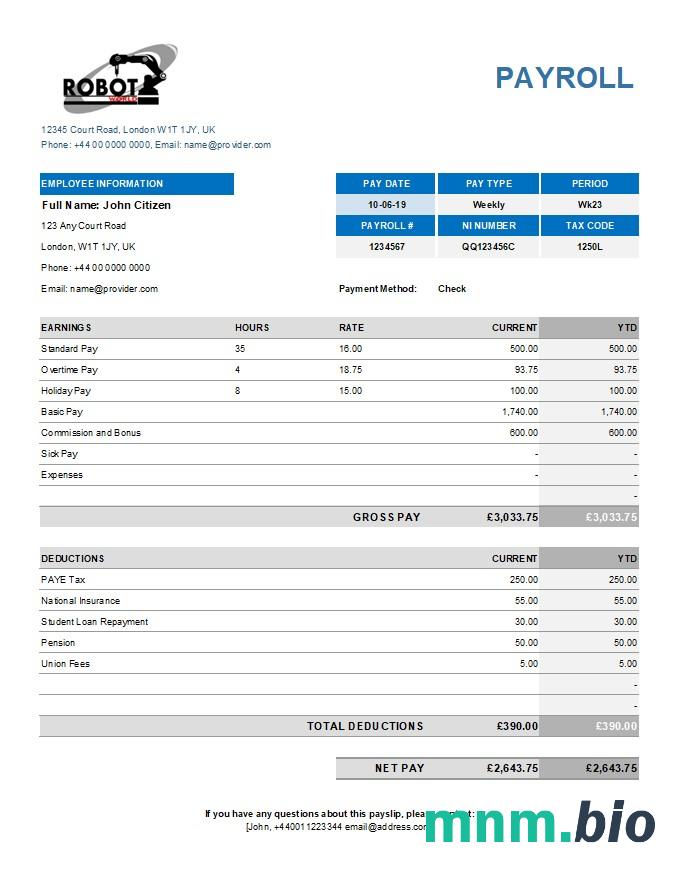 rachunek zysków i strat firmy zajmującej się robotami przemysłowymi w formatach Excel i PDF